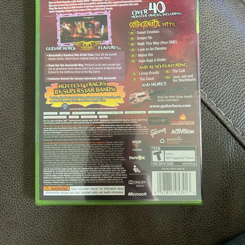Guitar Hero: Aerosmith (Microsoft Xbox 360, 2008)
